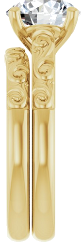 Sužadėtuvių Žiedas „Solitaire“ 14k yellow gold Round 8mm (9)