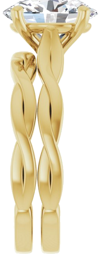 Sužadėtuvių Žiedas „Infinity-Inspired“ 14k yellow gold Oval 10mm x 8mm (9)