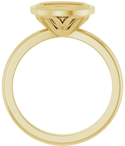 Sužadėtuvių Žiedas „Bezel-Set Solitaire“ 14k yellow gold Oval 8mm x 6mm (2)