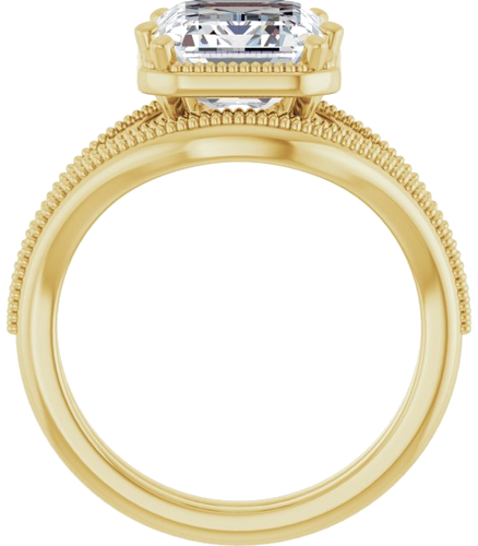 Sužadėtuvių Žiedas „Solitaire“ 14k yellow gold Emerald 10mm x 8mm (7)