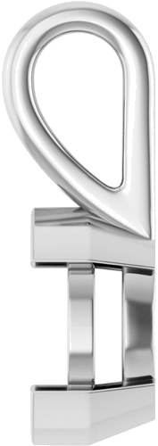 Pakabukas „Half-Bezel Solitaire“ 585 Baltojo Aukso Marquise 8mm x 4mm (3)