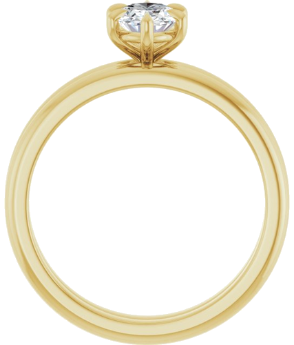 Sužadėtuvių Žiedas „Solitaire“ 585 Geltonojo Aukso Oval 7mm x 5mm (7)