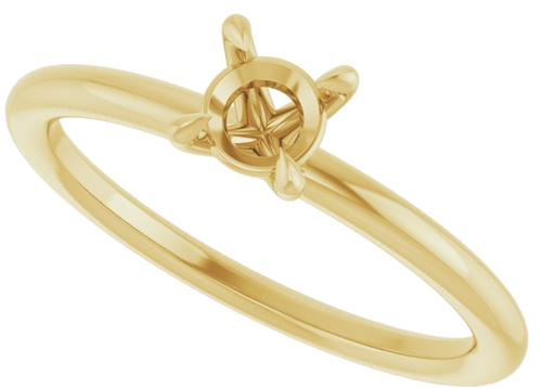 Sužadėtuvių Žiedas „Claw-Prong Solitaire“ 14k yellow gold Round 4.8mm (5)