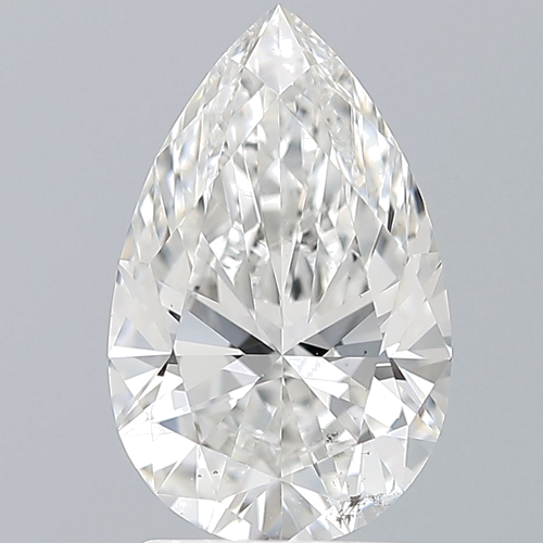 2.01 carat F-SI2 Natūralus Pear Deimantas (1)