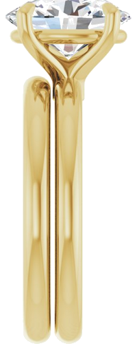 Sužadėtuvių Žiedas 417 Geltonojo Aukso Oval 10mm x 8mm (9)