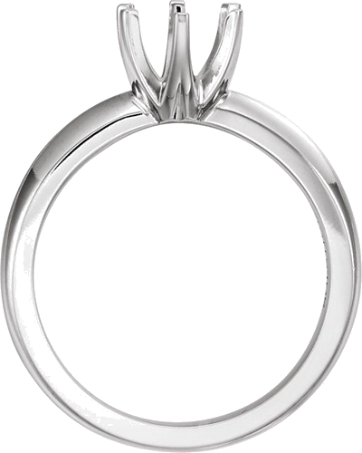 14K White 7.4 mm Round Medium 6 Prong Solstice Solitaire® Ring Mounting (2)
