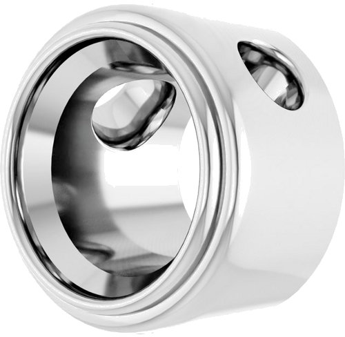 Pakabukas „Bezel-Set Solitaire“ 14k white gold Round 6.5mm (2)