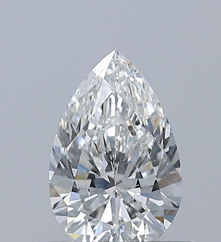 0.5 carat F-SI2 Natūralus Pear Deimantas (1)