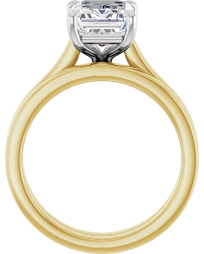 Sužadėtuvių Žiedas „Claw-Prong“ 14k yellow/white gold Emerald 9mm x 7mm (7)