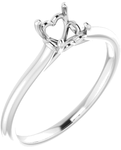 Sužadėtuvių Žiedas „Solitaire“ 585 Baltojo Aukso Round 5.5mm (1)