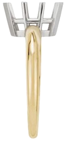 Sužadėtuvių Žiedas „V-End Solitaire“ 585 Baltojo Ir Geltonojo Aukso Marquise 7mm x 4mm (3)