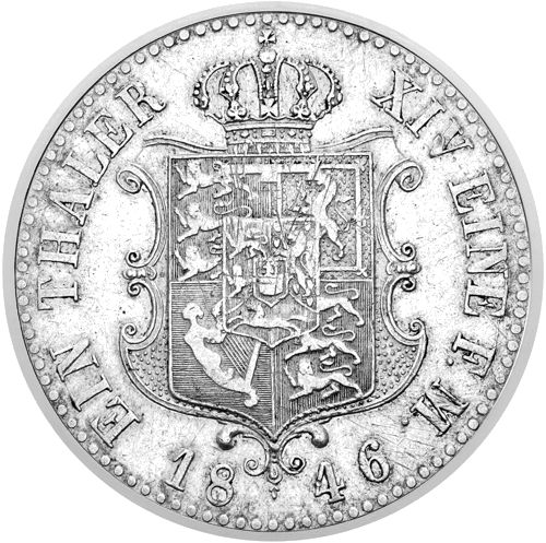 1 талер Ернст Август 1846 Хановерско кралство (2)