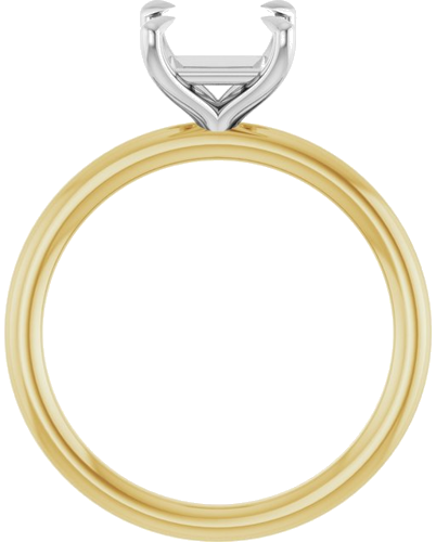 Sužadėtuvių Žiedas „Claw-Prong Solitaire“ 14k yellow/white gold Square 6mm (2)