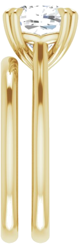 Sužadėtuvių Žiedas „Solitaire“ 585 Geltonojo Aukso Cushion 8mm (9)