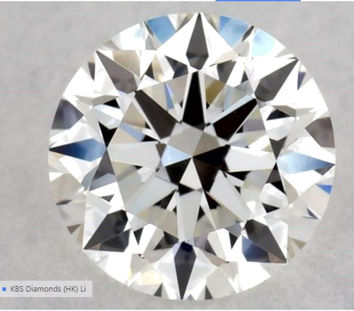 0.33 carat H-VVS1 Excellent cut Natūralus Round Deimantas (1)