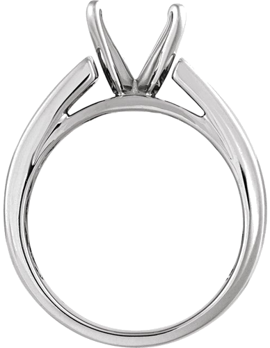Sužadėtuvių Žiedas „Solitaire Cathedral-Style“ 14k white gold Oval 10mm x 8mm (2)