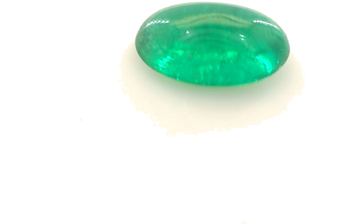 0.59 carat GREEN CABOCHON cut Oval Smaragdas (1)