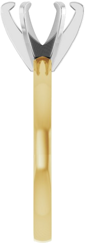 Sužadėtuvių Žiedas „Solitaire“ 585 Baltojo Ir Geltonojo Aukso Round 7.4mm (4)