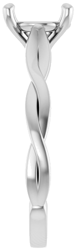 Sužadėtuvių Žiedas „Infinity-Inspired“ 14k white gold Round 8mm (4)