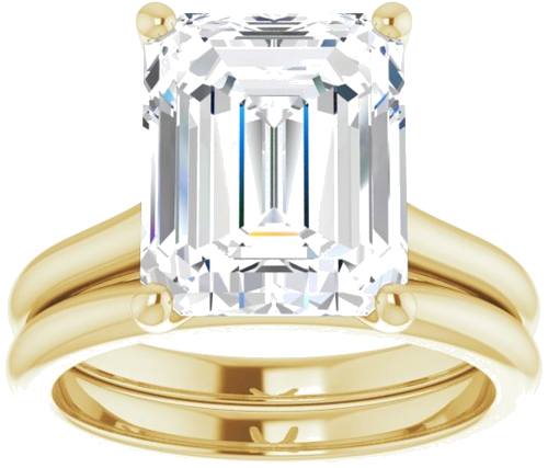 Sužadėtuvių Žiedas „Solitaire“ 585 Geltonojo Aukso Emerald 11mm x 9mm (8)