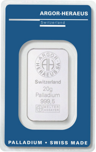 20 г Палладиевый слиток .995 Argor-Heraeus Швейцария (1)