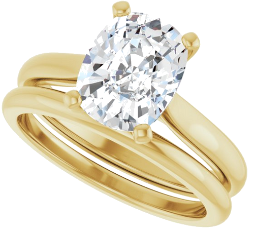 Sužadėtuvių Žiedas 14k yellow gold Elongated Cushion 9mm x 7mm (10)