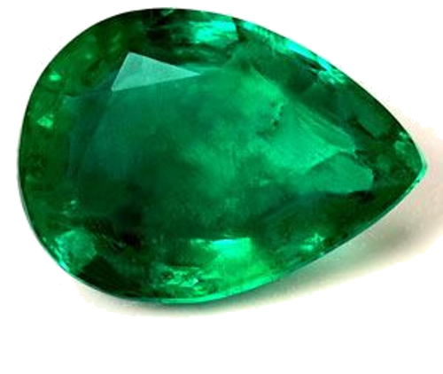 3.27 carat GREEN Pear Smaragdas (1)