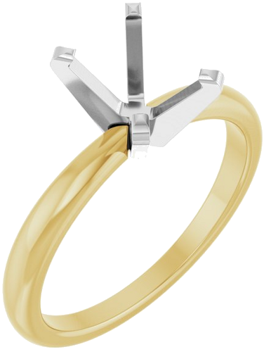 Sužadėtuvių Žiedas „Solitaire“ 14k yellow/white gold Oval 9mm x 7mm (1)