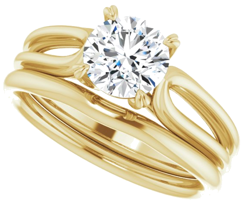 Sužadėtuvių Žiedas „Solitaire“ 14k yellow gold Round 6.5mm (10)