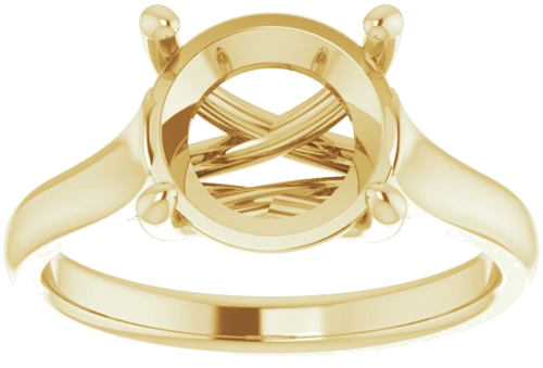 Sužadėtuvių Žiedas „Solitaire“ 14k yellow gold Round 9.4mm (3)