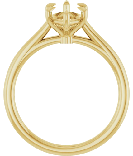 Sužadėtuvių Žiedas „Claw-Pong“ 14k yellow gold Marquise 12mm x 6mm (2)