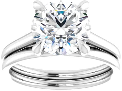 Sužadėtuvių Žiedas „Claw-Prong Solitaire“ 950 Platinos Round 8.8mm (8)