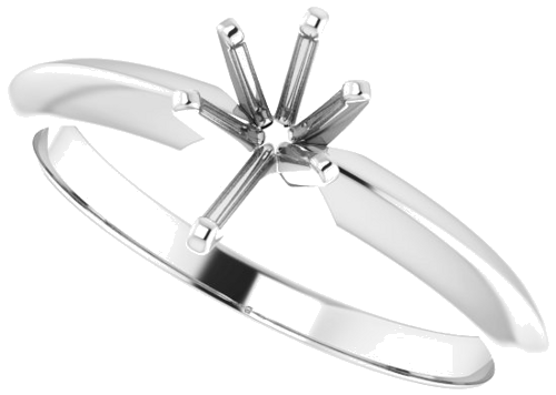 Sužadėtuvių Žiedas „Lightweight Solitaire“ 10k white gold & 14k white gold Pear 7mm x 4.5mm (5)