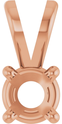 Pakabukas „Round 4-Prong Basket“ 14k rose gold Round 4mm (1)
