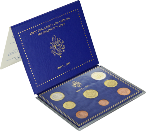 2007 Ватикан Бенедикт XVI Набор монет евро BU (2)