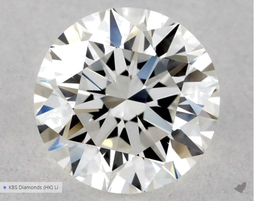 0.52 carat H-VVS2 Excellent cut Natūralus Round Deimantas (1)