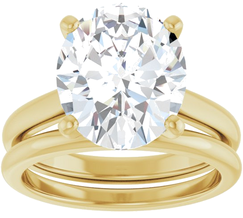 Sužadėtuvių Žiedas 14k yellow gold Oval 12mm x 10mm (8)