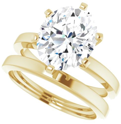 Sužadėtuvių Žiedas „Solitaire“ 14k yellow gold Oval 11mm x 9mm (10)