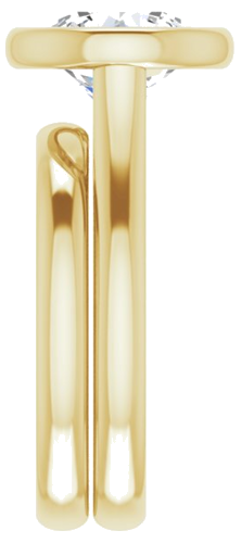 Sužadėtuvių Žiedas „Bezel-Set Solitaire“ 14k yellow gold Round 9mm (9)