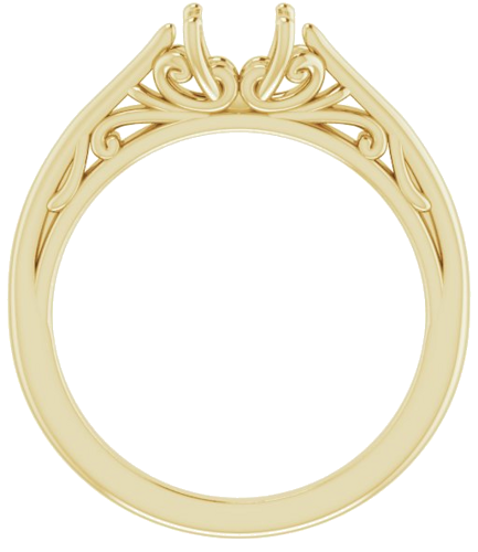 Sužadėtuvių Žiedas „Solitaire“ 14k yellow gold Cushion 5mm (2)