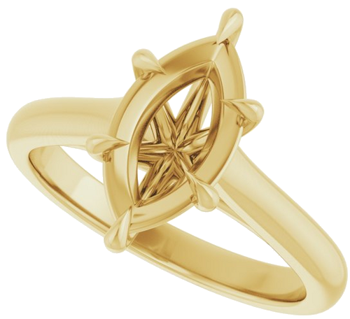 Sužadėtuvių Žiedas „Claw-Prong“ 14k yellow gold Marquise 12mm x 6mm (5)