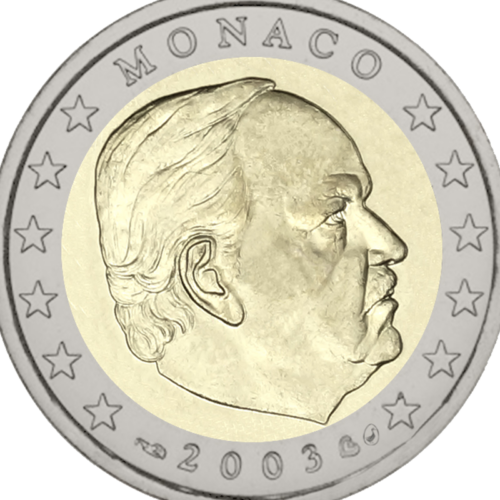2003 Monakas Rainier III Nacionalinė 2 eurų moneta (2)