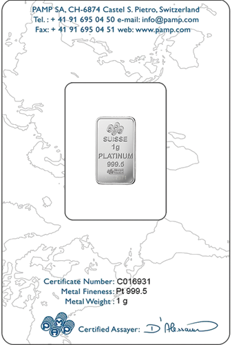 1 g Platinum Bar Lady Fortune PAMP (2)
