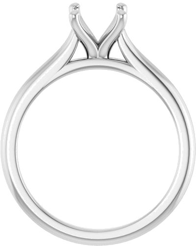 Sužadėtuvių Žiedas „Accented“ 14k white gold Oval 8mm x 6mm (2)