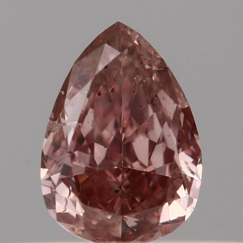 0.21 carat Fancy Intense Orangey Pink-SI2 Natūralus Pear Deimantas (1)