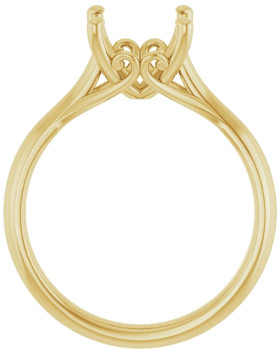 Sužadėtuvių Žiedas „Solitaire“ 14k yellow gold Cushion 8mm (2)