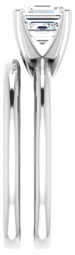 Sužadėtuvių Žiedas „Solitaire“ 585 Baltojo Aukso Asscher 6mm (9)