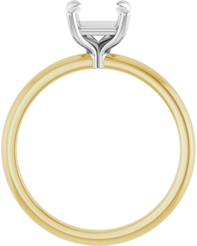 14K Yellow White 5.5 x 5.5 mm Square Engagement Ring Mounting (2)
