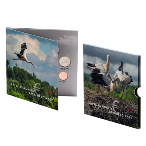 2015 Latvia BU Euro coin set with a commemorative 2 euro coin (3)