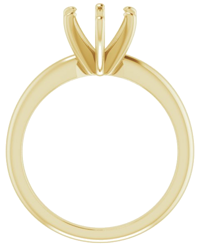 14K Yellow  9x7 mm Oval Solitaire Engagement Ring Mounting (2)